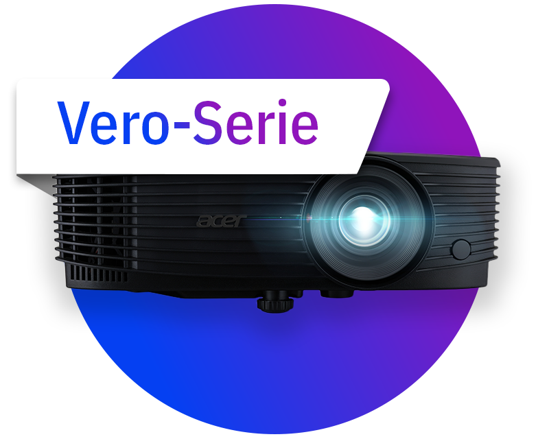 Projecteurs à faible consommation d'énergie et faible impact environnemental d'Acer (série Vero)