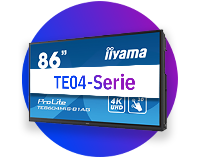 Ecrans tactiles interactifs iiyama pour l'enseignement (série TE04)
