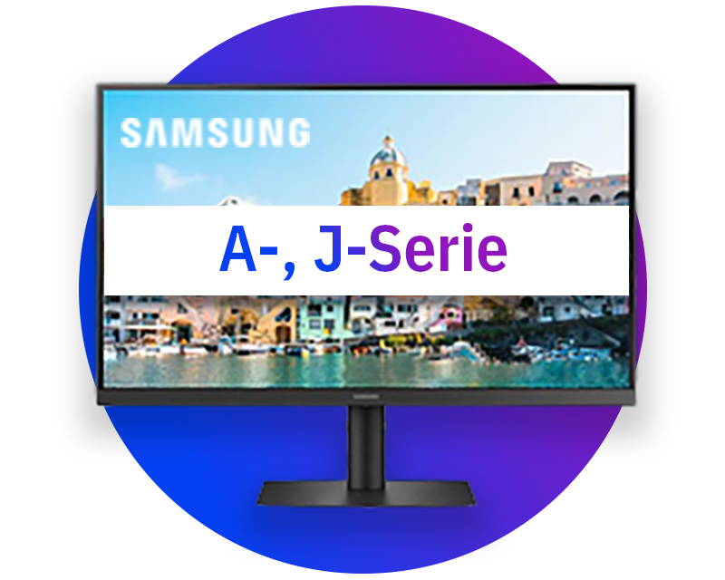 Moniteurs Samsung UHD & WQHD (série A, série J)